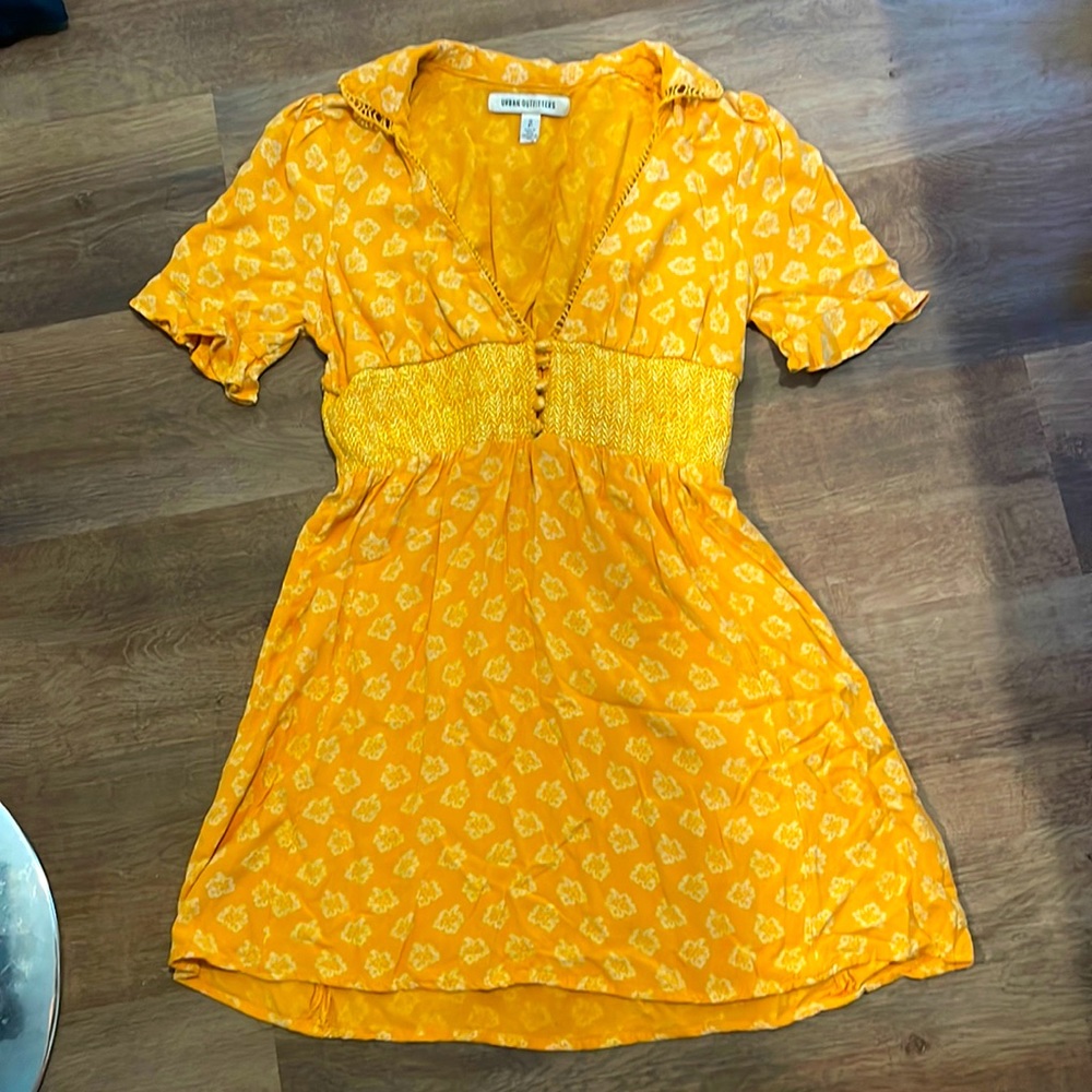 Urban Outfitters Yellow Collared Dress